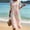 Pink, variant on QUNYINEY Casual Dresses for Women Flower Summer Midi Short Sleeve A Line Dress Beach Loose Fit Crew Neck Vacation Dresses