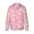 thumbnail image 2 of Picia Pink Flamingos and Flowers Women's Men's UPF 50+ Sun Protection Hoodie Shirt Long Sleeve SPF Fishing Outdoor UV Hiking Lightweight Shirts-Medium, 2 of 9
