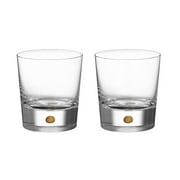 Orrefors Intermezzo Gold Crystal Double Old Fashioned Glass (Set of Two)