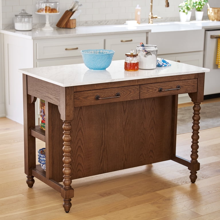 The Pioneer Woman Harper Kitchen Island with Drawers, Homestead