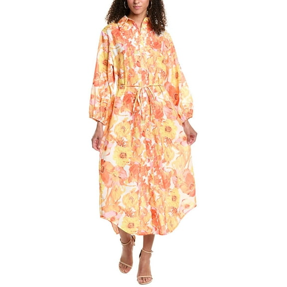 Beulah womens  Shirtdress, l, Orange