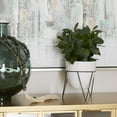 thumbnail image 2 of DecMode 17" Artificial Eucalyptus Plant in Realistic Leaves and Metal Stand and White Pot, 2 of 8