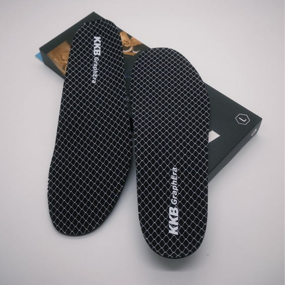 KKB GraphEra 4D Cloud-Like Comfort Soles for Men - Soft Memory Foam Cushioning Insoles - Trim to Fit Steppers Insoles with Arch Support for Foot Pain Relief and Fatigue Reduction Black