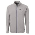 thumbnail image 2 of Men's Cutter & Buck Gray Jackson State Tigers Big & Tall Adapt Eco Knit Hybrid Recycled Full-Zip Jacket, 2 of 3