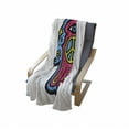 thumbnail image 4 of Hamsa Soft Flannel Fleece Throw Blanket, Hippie Boho Hamsa with Peace Sign in the Palm Art, Cozy Plush for Indoor and Outdoor Use, 70" x 90", Pink Blue Yellow, by Ambesonne, 4 of 6