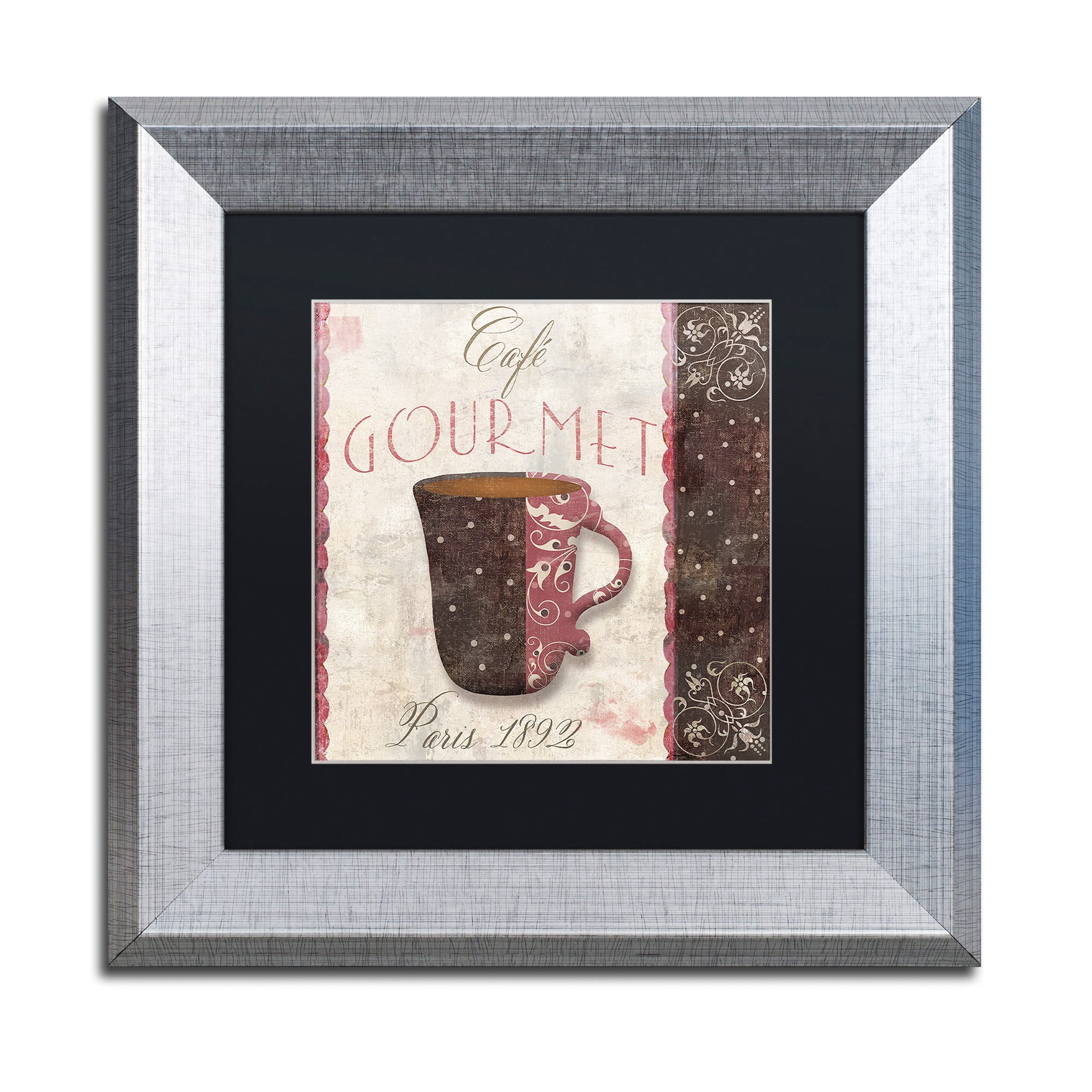 Trademark Fine Art "Patisserie XII" Canvas Art by Color Bakery Black Matte, Silver Frame