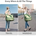 thumbnail image 5 of 22 Inch Oversized Travel Bag Lightweight Canvas Weekender Duffel with Multi Pockets, Animal Print, 5 of 5
