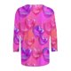 thumbnail image 5 of RKSTN Valentines 3/4 Sleeve Tops for Women Oversized Crewneck Valentine's Day Graphic Printed Short Sleeve T Shirt Womens Casual Round Neck Loose Comfy Loves Heart Print Three Quarter Sleeve Shirts, 5 of 6