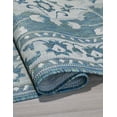 thumbnail image 2 of FH Home Flat Woven Outdoor Rug - Waterproof, Easy to Clean, Stain Resistant - Premium Polypropylene Yarn - Vintage Persian - Patio, Porch, Deck, Balcony - Shiraz - Ocean - 5ft 4in x 7ft 6in, 2 of 5