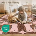 thumbnail image 4 of ODIKA Pink Leopard Cheetah Print Striped Tiger Inspired Zebra Table for Home Office, Gaming Room, Under Desk, Non-Slip Chair-Friendly, 4 of 7