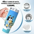 thumbnail image 3 of Silaia Bluey Print 40OZ Ice Bully With Handle,40 oz Insulated Tumbler With Lid And Straw,Stainless Steel Tumblers Cup,Portable for Travel, Gym, Home, and Outdoor Activities, 3 of 8