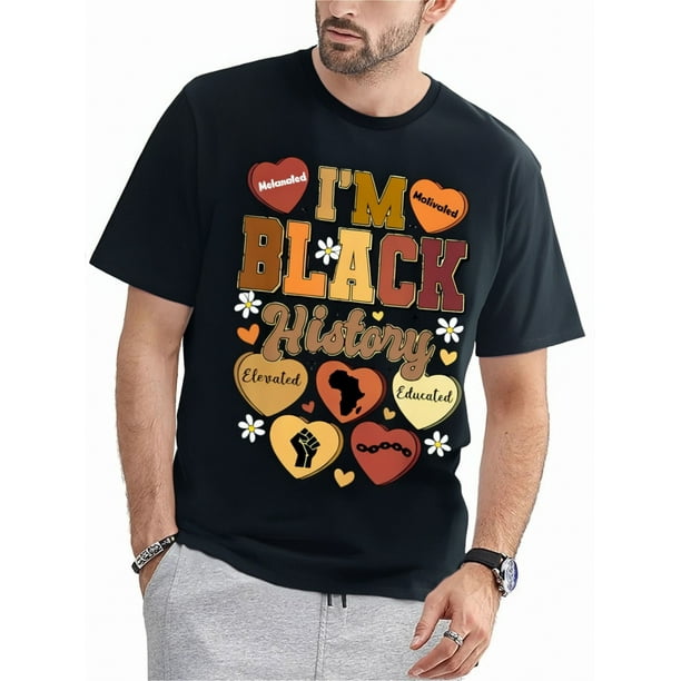 Celebrando el Mes de la Historia Afroamericana con la camiseta "Corazones de Líder Educado"