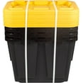 thumbnail image 2 of Office ® Brand by Greenmade® Professional Storage Totes, 12-Gallon, Black/Yellow, Pack Of 4 Totes, 2 of 7
