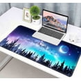thumbnail image 5 of Gaming Large Mouse Pad for Desk 35.4\u201c x 15.7 ", Big Size Pretty Galaxy Moon Forest Mouse Pads, Long Non-Slip Rubber Base Computer Mousepad for Full Desk Mat, 5 of 6