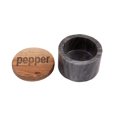 thumbnail image 4 of Round Marble Salt and Pepper Pots - Set of 2, 4 of 4