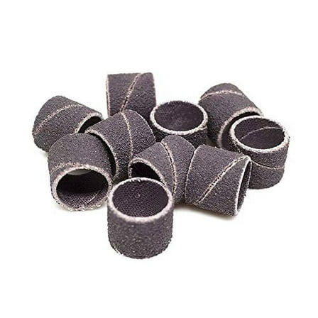 Benchmark Abrasives 1/2” x 1/2” Aluminum Oxide Abrasive Spiral Bands for Rotary Tools, Drum Sleeves for Sanding Deburring Blending Polishing on Metals Plastic Wood Rubber (10 Pack) - 36 Grit