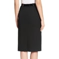 thumbnail image 2 of TOMMY HILFIGER Womens Black Belted Darted Below The Knee Pencil Skirt Size: 6, 2 of 2