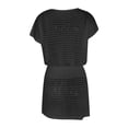 thumbnail image 4 of Vestido Corto de Manga Larga para las Mujeres Vestido de Cuello en V de Estilo Impreso, Poliéster Toda la Temporada, 4 of 6