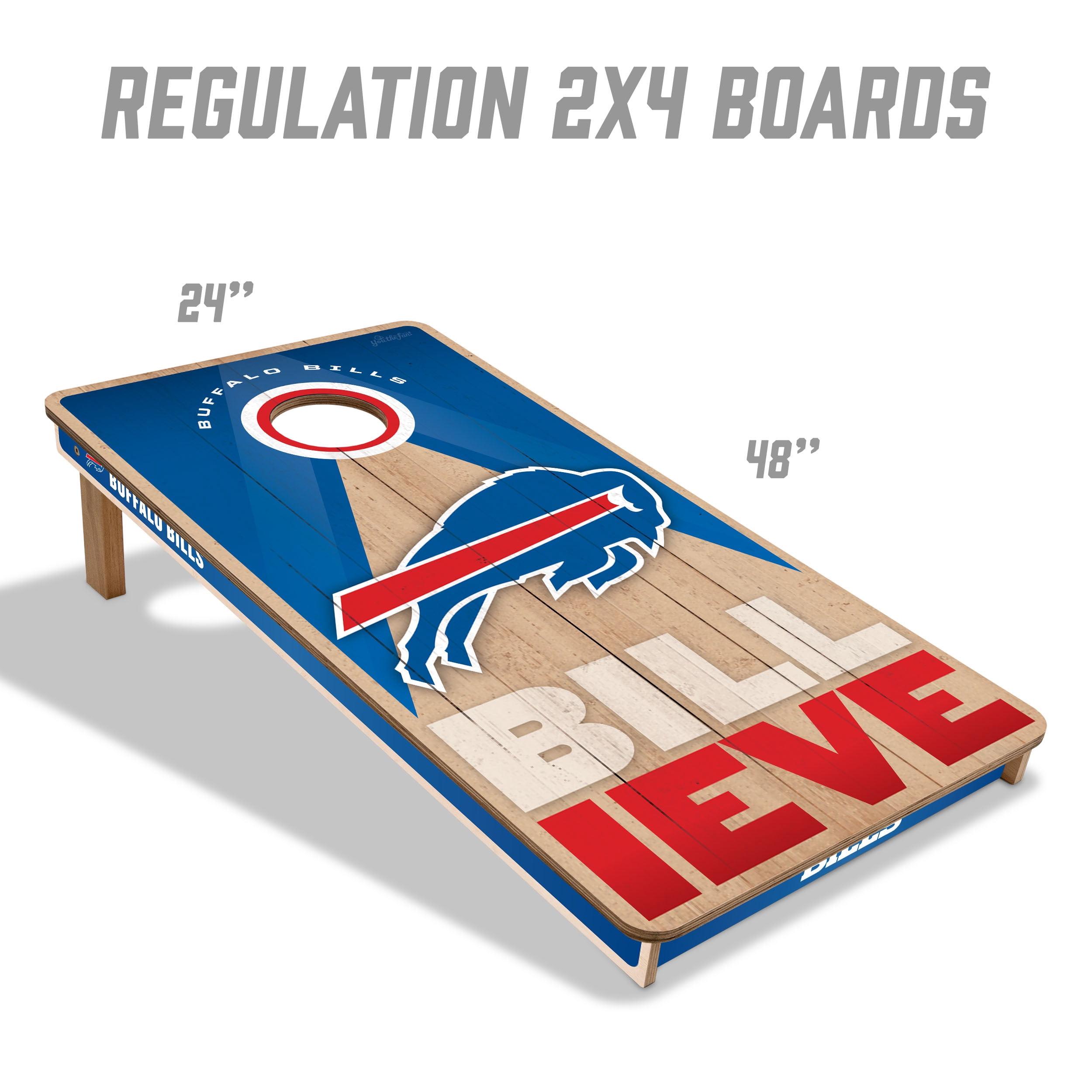 YouTheFan NFL Buffalo Bills 2x4 Slogan Series Cornhole