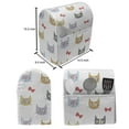 thumbnail image 5 of Kittens Lounger Chair Bag, Pet Animals Theme Colorful Cat Heads and Bow Ties Shapes Playful and Funny, High Capacity Storage with Handle Container, Lounger Size, White Multicolor, by Ambesonne, 5 of 5