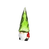 Evergreen Glass Gnome Garden Statuary, Green