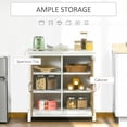 thumbnail image 4 of HOMCOM Buffet de Cuisine avec Portes en Verre Armoire Buffet Armoire d'Accent, 4 of 10