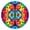 Vibrant Tie Dye, variant on Colorful Tie Dye Mandala Pattern Round Fitted Tablecloth with Elastic Edge,Dining Table Cover Waterproof,Outdoor Round Tablecloth for Camping,Dining,Indoor and Outdoor