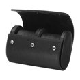 thumbnail image 1 of Uxcell Watch Roll Travel Case 2 Slots Portable Leather Watch Cases for Men, Textured Black, 1 of 6
