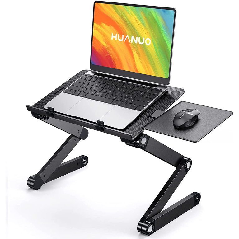 HUANUO Lap Desk - Fits Up to 17 Inches Laptop Desk, Built in Mouse Pad & Wrist Pad