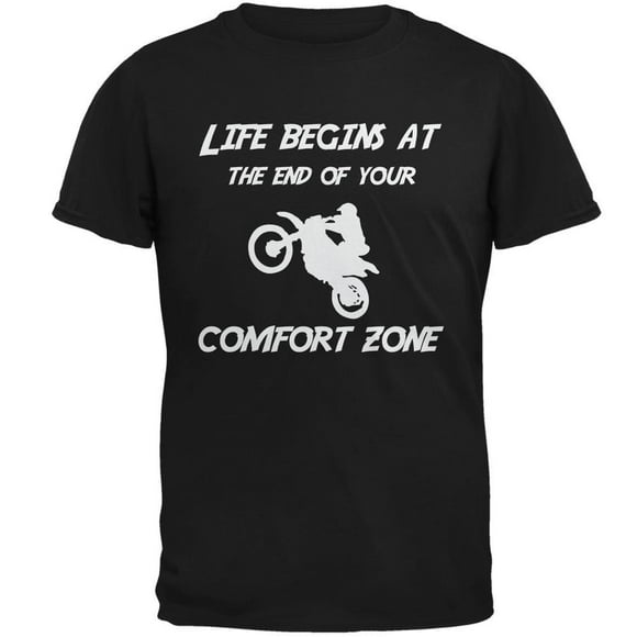 T-Shirt Adulte Noir Dirt Bike Comfort Zone