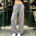 thumbnail image 2 of CheerKidz Women's Sweatpants, High Waist Wide Leg, Fleece Lined with Pockets, Fall Winter Casual Lounge Joggers(Gray, XS)., 2 of 6