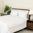 thumbnail image 6 of Dreamology White Duvet Cover Queen 100% Cotton Embroidered 3 Piece Set, Soft, Lightweight T300 Sateen (Zigzag Grey), 6 of 7
