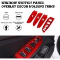 thumbnail image 5 of Xotic Tech Interior Window Lift Door Lock Switch Control Panel Cover Trim, Sporty Red, Compatible with Honda Accord 10th Gen 2018-2022, 5 of 9