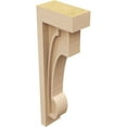 thumbnail image 5 of 3"W x 6"D x 18"H Thin Alma Rough Cedar Woodgrain TimberThane Corbel, Primed Tan, 5 of 6