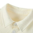 thumbnail image 4 of Styesk Chemises pour Hommes Cardigan Uni Ample Décontracté Bouton Manches Longues Col Rabattu Blouse, 4 of 7
