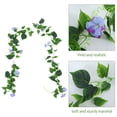 thumbnail image 5 of PENIKOKO 2-Pack Artificial Morning Glory Silk Vines Green Hanging Plants for Outdoor Garden Fence Decoration, 5 of 8