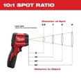 thumbnail image 4 of Milwaukee 10:1 Infrared Temp Gun 2267-20 New, 4 of 8