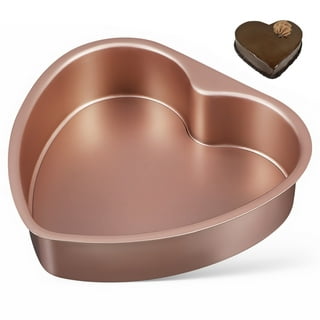 Ludlz Aluminium Heart Shaped Cake Pan Set Tin Muffin Chocolate Mold Baking with Removable Bottom - 6/8/10 inch Heart Shape Non-Stick Removable Bottom