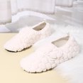 thumbnail image 4 of Lindas Pantuflas Peludas Planas Térmicas Antideslizantes Ajustables para Otoño Invierno, 4 of 9