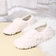 thumbnail image 4 of Pantuflas peludas WDOplteas para casa ajustables hombres y mujeres 46-47 color blanco, 4 of 9