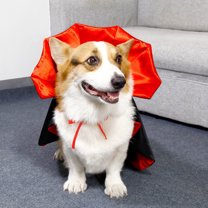 Vggrvlo Pet Halloween Costumes Pet Dracula Costumes for Cute Puppy (Red)