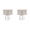 thumbnail image 3 of Decodeary Ceinture Large pour Femmes, sous-Poitrine, Cosplay, Nœud Papillon, Extensible, Beige Type A 2Set, 3 of 6