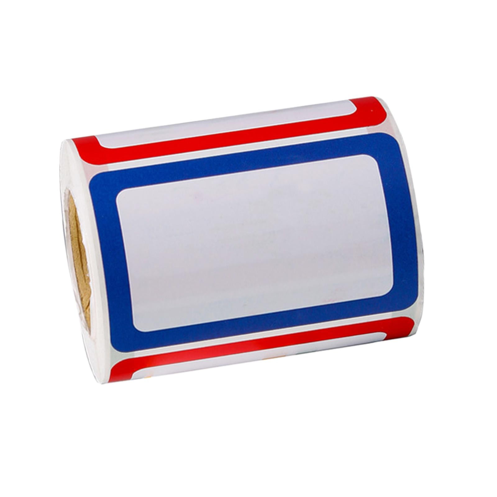 Name Tag Labels - Colourful Name Label Stickers 90x50mm 4 Colours Adhesive Name Tags, Sticky Labels for Clothes, Office and School
