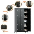 thumbnail image 6 of Aobabo Metal Storage Lockers for Employees, Steel Locker Cabinet with 15 Door Lockable,Industrial Black Storage Locker Cabinet for Gym,School,Office,Assembly Required(Black, 15 Doors), 6 of 7