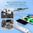 thumbnail image 3 of YUANOU 4 In 1 Micro USB Type C Lighting Magnetic Charging Cable for Apple Watch Series IPhone 14 13 12 11 Pro Max Samsung Charger Cable(D), 3 of 7