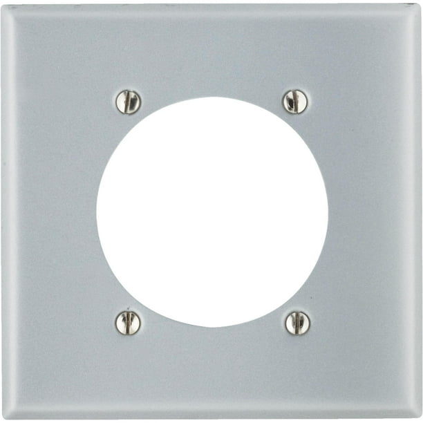 Leviton S70140 Aluminum Finish Steel Two Gang One 2.465" Single