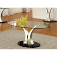 thumbnail image 2 of Bowery Hill Table Basse Ovale en Satin avec Plateau en Verre, 2 of 2
