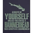 thumbnail image 4 of Old Glory Mens Always Be Yourself Hammerhead Shark Short Sleeve Graphic T Shirt, 4 of 6