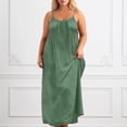thumbnail image 4 of MAIHAN Backless Dresses for Women,Summer Sleeveless Backless cami Dresses Spaghetti Strap Flowy Dress Long Sundress with Back Tie(Light Green,XXXXXL), 4 of 6