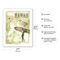 thumbnail image 2 of Hawaiian Surfer - Hawaii Paradise of the Pacific - Vintage Travel Poster by Wade Koniakowsky - Bamboo Fine Art 290gsm Paper (Unframed) 17x22in, 2 of 4